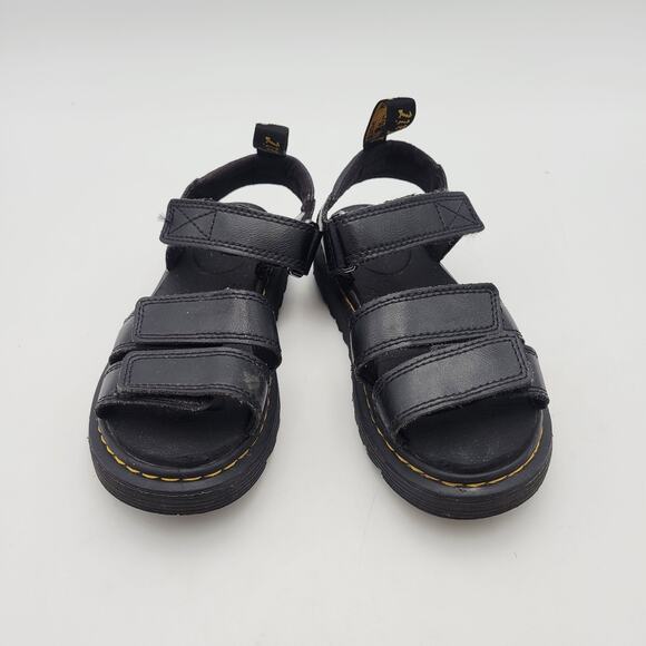 Dr Martens Junior Klaire Leather Strap Sandals Black Youth Size 1 - Picture 2 of 9
